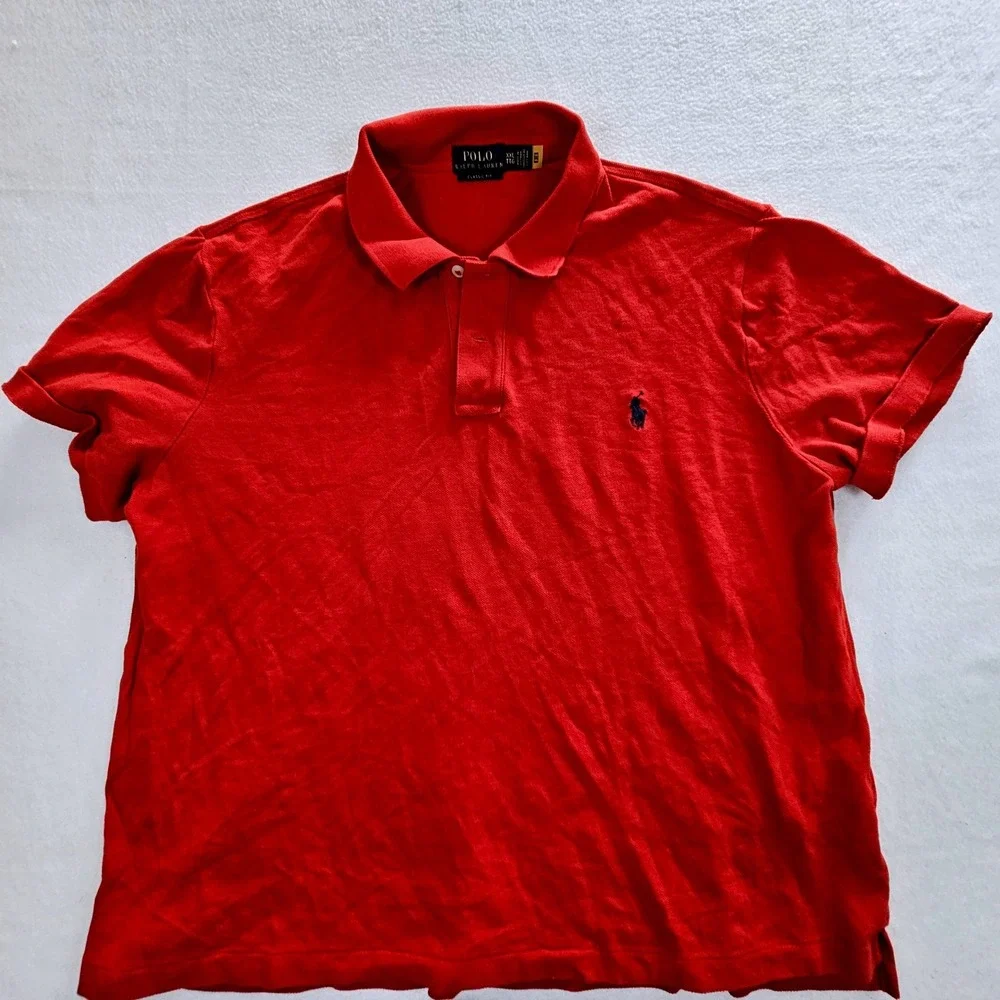 Polo Ralph Lauren Kids Red Short Sleeve Classic Fit Cotton Pique Polo Shirt XXL